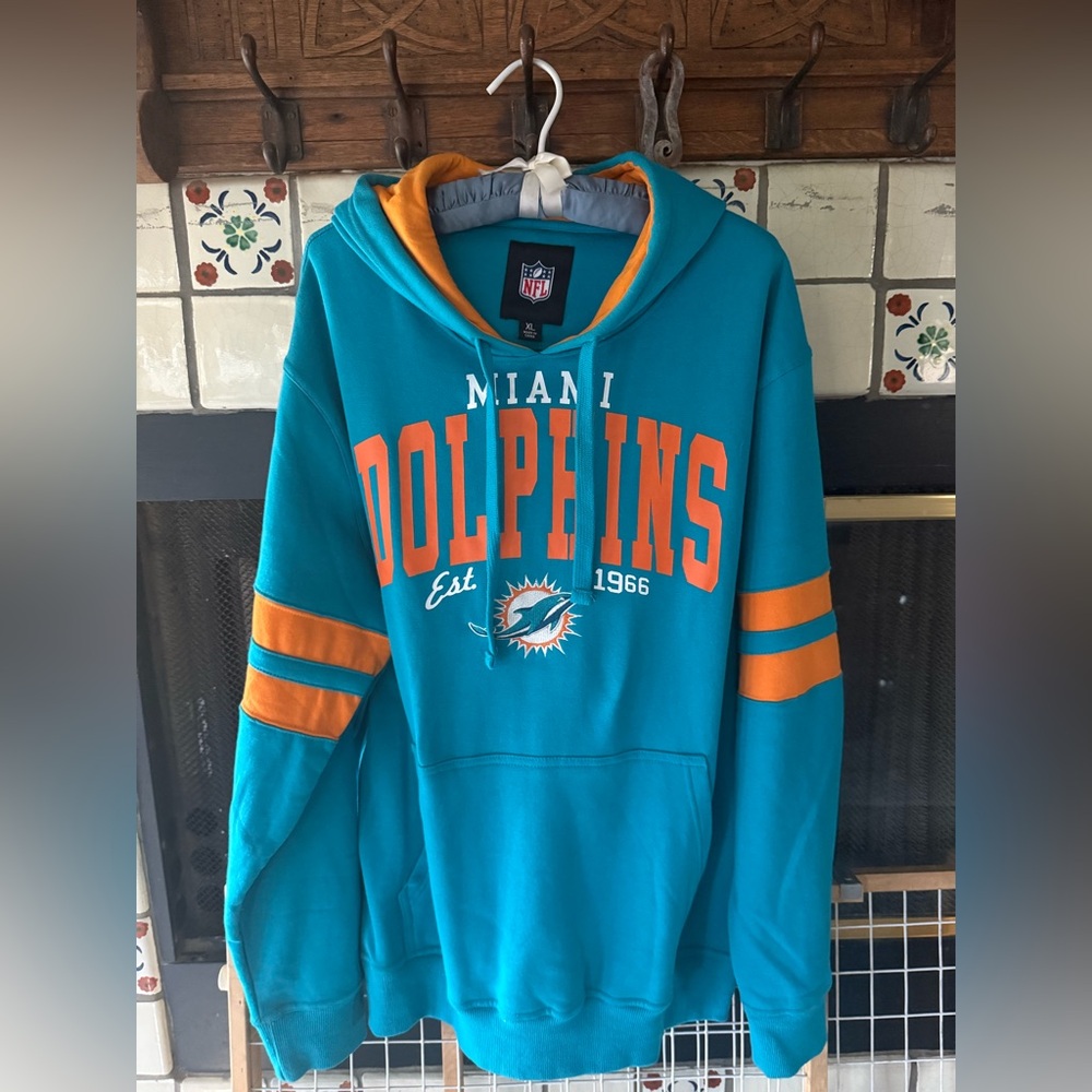 Miami Dolphins Teal and Orange Hoodie